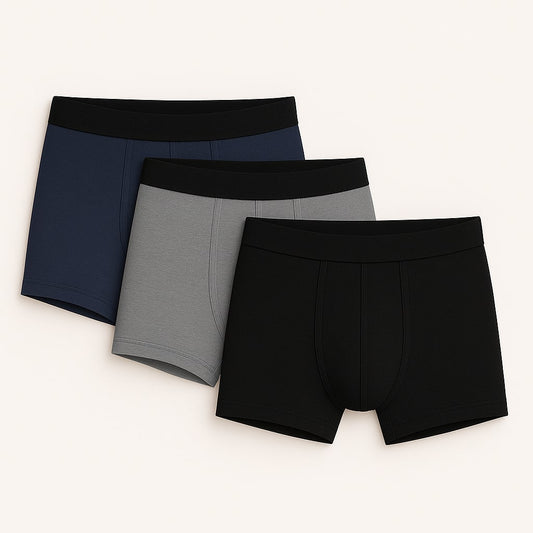 Pack 3 Vorn /Bleu/Gris/Noir – Le Boxer Anatomique